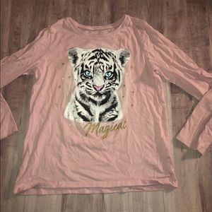 Children’s place pink magical tiger Tee. Sz XL